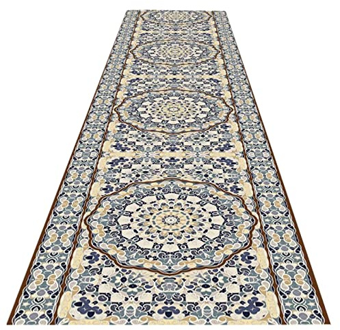 Tappeto in stile persiano tradizionale, antiscivolo, lavabile, per corridoi, cucina, lavanderia, famiglia e animali domestici, resistente, disponibile nelle misure da 90 cm x 400 cm