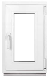 Framex Kellerfenster Kleines Fenster Weiß Breite x Höhe 40 x 65 cm (400 x 650 mm) 2-fach (32 mm) Dreh Kipp DIN Rechts - Premium - Alle Größen