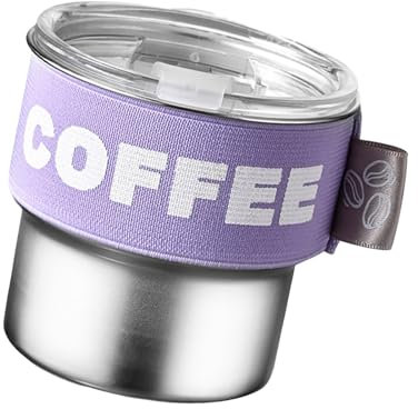 divuukyi Tazas de viaje de acero inoxidable de 400 ml, vasos aislados de doble pared, taza de café portátil para uso diario