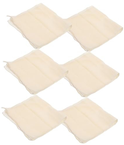 CONGARTENO 6piezas Algodón Puro Estopilla Reutilizable Para Tofu Filtrante Fina Para Cocina Colar y Hacer Queso Estopilla De Algodón
