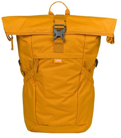Baagl Rucksack Damen Herren Rolltop Backpack Wasserdicht - Yellow | Ergonomischer Roll Daypack für Arbeit, Uni, City & Freizeit ist ein moderner Rollrucksack und Begleiter auf Reisen.