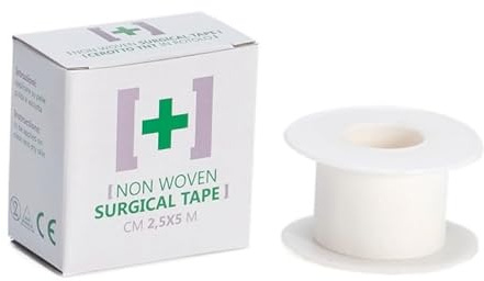 Cerotto Rocchetto Tnt 2.5 cm x 5 mt per il fissaggio di medicazioni da mantenere a lungo su pelli sensibili.