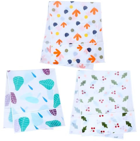 Mikinona Copertura Antipolvere Per Frigorifero in Peva 3 Pezzi Stampa Decorativa, Protezione Ecologica, Facile Da Pulire e Salvaspazio, Per Cucina e Conservazione Alimenti