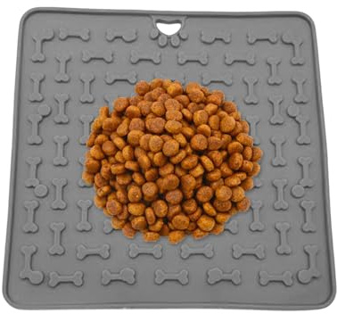 Alfombra de Lamiendo para Perro – Alfombra de Silicona para ralentizador de, para Lamiendo, de fácil Limpieza, 19 x 19 cm para recompensas Cachorros Gatos