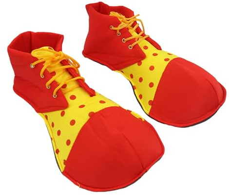 drburpily Exaggerated Clown Costumes Adult Clown Shoes Role Play Costume Footwear Colorful Carnival Stage Events And Celebrations Dress Up Themed Party Cosplay Supplies Halloween, Red, 37x18cm