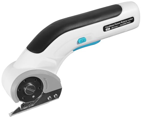 Taglierina per Cartone 3,7 V Forbici Elettriche,Taglierina per Cartone Elettrica con Batteria da 2000 mAh,Taglierina Universale con 2 Lame Autoaffilanti per Cartone,Moquette,Pelle,Feltro e Plastica