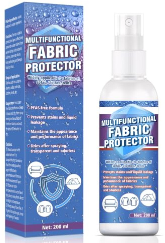 Spray impermeabile per tessuti, protezione per divani, tappeti, tappezzeria, tende e vestiti, barriera invisibile impermeabile e antimacchia per tessuti tra cui nylon, pelle e pelle scamosciata (200