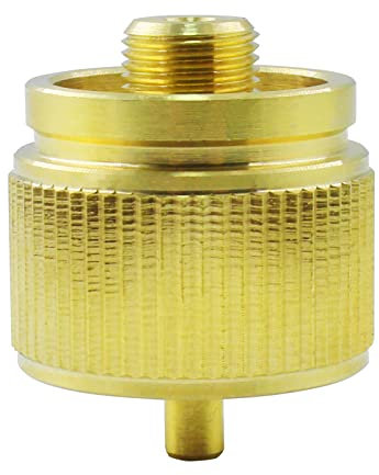 MENSI Propane Gas Camping Stove Adapter 1LB Small Tank Convert to EN417 Bottle Thread 7/16 Brass Adapter