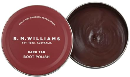 RM Williams Dark Tan Shoe Polish - Restores Colour To Dark Tan Leather ANY