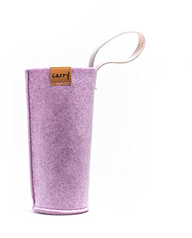 CARRY Bottles - Protection en Feutre pour Gourde en Verre et Bouteille en Verre - Magnolia - 100 cl