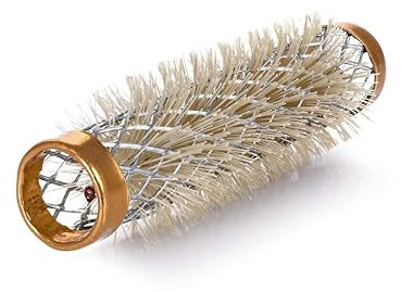 PONIK'S PROFESSIONAL - Metal Rollers, Wire Rollers with Bristles, Metal Hair Rollers, 12 Pieces, Hair Rollers 13 mm, Hair Roller Set, Hair Rollers Curls, Curler Set - Golden