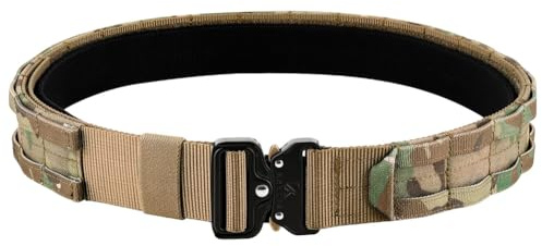 KRYDEX Quick Release Rigger MOLLE Belt 1.75 Inch Inner & Outer Tactical Heavy Duty Belt (MC, Medium)