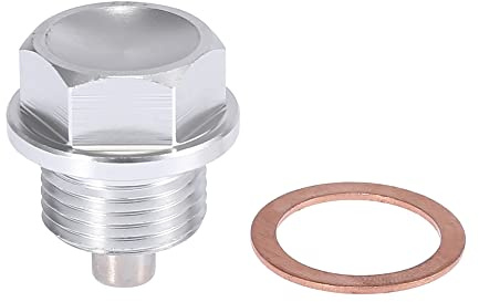 X AUTOHAUX 1 Set M18 x 1.5 Magnetic Oil Drain Plug Sump Drain Nut