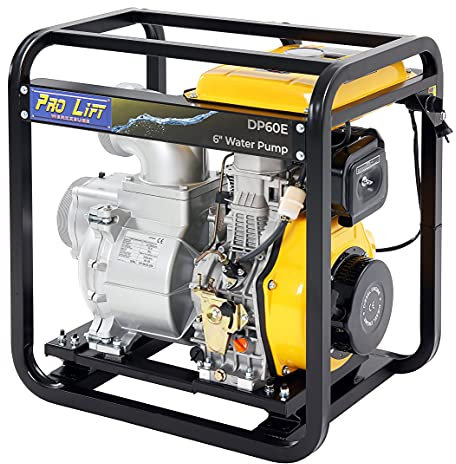 Pro-Lift-Werkzeuge Wasserpumpe 6 Diesel 3000l/min Pumpe 180m³/h Motorpumpe E-Start+Handstart 02538