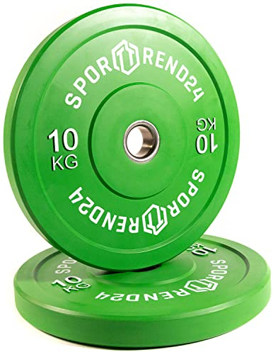 Sporttrend 24® Bumper Plate Gewichtswahl | Gewichtsscheibe Gewichtscheibe Hantelscheibe Hantelgewichte Fitness Scheiben Gewicht Gewichte Weightplate Weight Plate Weights für Langhantel Hantelstange