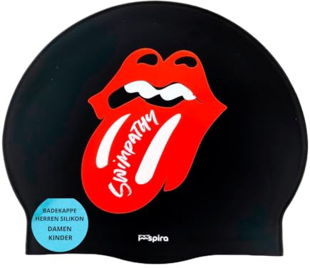 IMSPIRA Gorro Natacion Silicona Swimpathy Unisex Gorro Piscina Diseño Rock Hombre competicion Gorra Natacion Entrenamiento intensivo Deporte acuatico Aguas Abiertas Triatlon aquagym Waterpolo