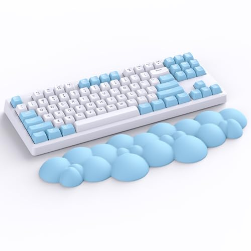 ATTACK SHARK Cloud Keyboard Wrist Rest, PU Leather Memory Foam,Ultra-Soft