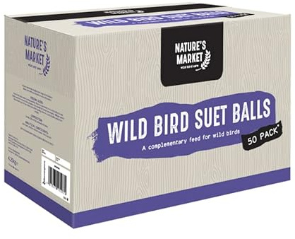 Premium Garden Wild Bird Food 50x Fat Suet Balls For All Garden Bird Feeders Bird Feed Naturally Blended High Energy & Protein-Rich Feed