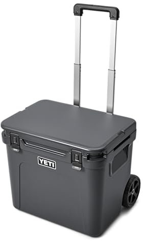 YETI Roadie 60 Wheeled Cool Box, Insulated Hard Cooler, Charcoal