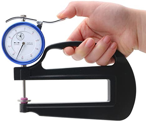Herramienta de medición Puntero de Metal Calibrador Calibre Cerámica Superficie de medición Cabeza Plana Medidor de Espesor de Alta precisión Papel Película Micrómetro Porcentaje (Color : Model A 0-