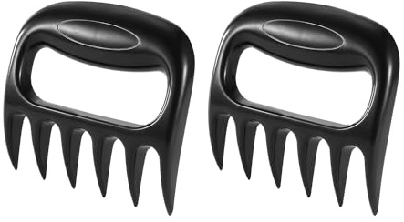 Lot de 2 séparateurs de viande noirs en plastique pour barbecue