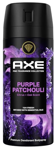 Axe Premium Bodyspray Purple Patchouli Deo ohne Aluminiumsalze für 72 Stunden Frische 150 ml