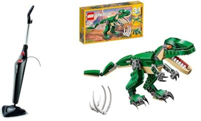 Vileda Steam Mop Plus, UK Version, Black, Efficient and Hygienic Cleaning for Floors & LEGO 31058 Creator Mighty Dinosaurs Toy, 3 in 1 Model, T. rex