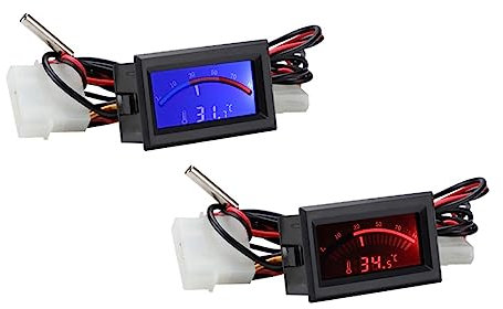 iplusmile 2stücke Digitales Lcd-thermometer Für Küche Elektronisches Thermometer Einbaubare Temperaturmessung Und Leicht Mit Wasserdichter Sonde Für Wassertemperaturmessung in Auto Klimaanla