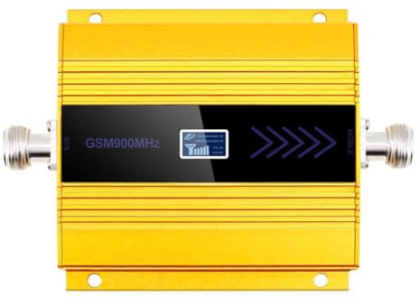 Tolaily Mini Amplificador de SeñAl de TeléFono MóVil gsm 900 MHz, Repetidor Amplificador con Pantalla LCD, Repetidor de SeñAl 2G, 3G, 4G, Enchufe Europeo