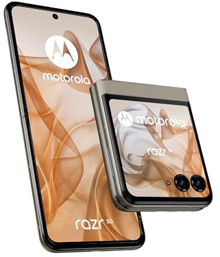 Motorola Razr 50 8 + 256 Go,écran 3,6, Double capteur 50MP avec IA, résistant à l'eau, Beige Sable