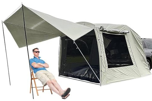 SUV-Campingzelt – Auto-Heckzelt | SUV-Zeltaufsatz Aus Oxford-Stoff Mit PU3000-Beschichtung, Campingzelt-Heckklappen-Autoaufsatz, UV-Zeltaufsatz, UV-beständiges Auto-Autodach Für Campingausflüge Im Fre