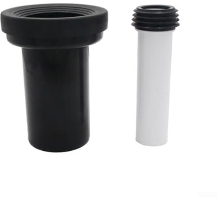 Lioaeust 2 tubi di scarico per WC in PVC ispessito, lunghezza personalizzabile, drenaggio efficiente, nero
