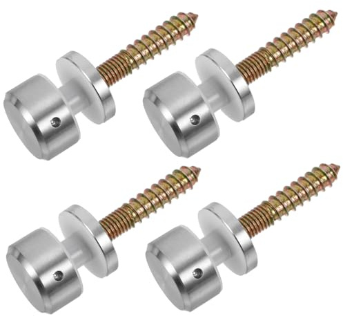 SEWOART Glass Stair Railing Clamp Screws 5mm Solid Side-Mount Glass Standoffs 4pcs Stainless Steel for Wall Mount