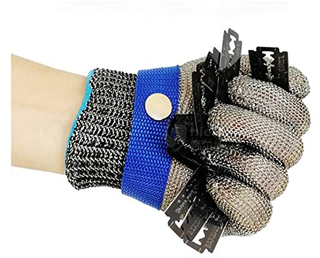 Guantes Anticorte, Guantes anticorte, Cocina anticorte, Procesamiento duradero, Supervivencia, Corte de carne, Matanza, Trabajadores al aire libre, Cómodos ,para cortar carne, tallar madera y más(L(OV