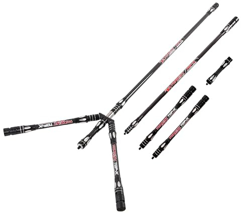 3K Carbonfaser Bogen Stabilisator System mit Gegengewicht Set | Stabilisator für Recurvebogen & Compoundbogen | Wettkampfzubehör für präzises Schießen