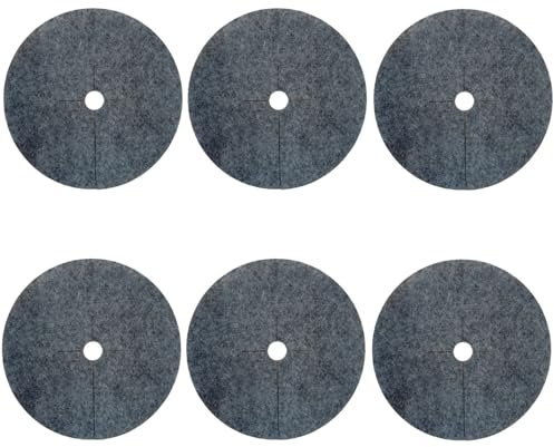 Bertoni Weed Control Discs Set of 6 – Environmentally Friendly Mulching Discs Made from Recycled PET Felt – Water & Air Permeable – Easy to Maintain & Durable – Gray (Diameter: 50 cm)