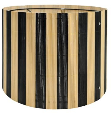 Moderner Lampenschirm, dekorativ, schwarze Streifen, minimalistisch, 30 x | Klassisch, vielseitig, einzigartiges Bambus-Material, ideal für Tisch- und Stehlampen, mühelose Installation