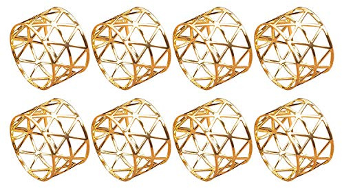 Aboiled 8 StüCk Runder Netz Servietten Ring Halter, Tisch Set Geeignet für Ungezwungene oder Formelle AnläSse und Hochzeits Feiern