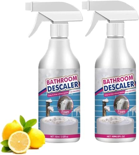 Reiniger für hartnäckige Flecken, Badezimmer-Reiniger, Bathroom Descaler, Duschreiniger gegen Kalkablagerungen, Badezimmer-Entkalker-Spray, Allzweck-Reinigungsschaumspray für badezimmer (2)