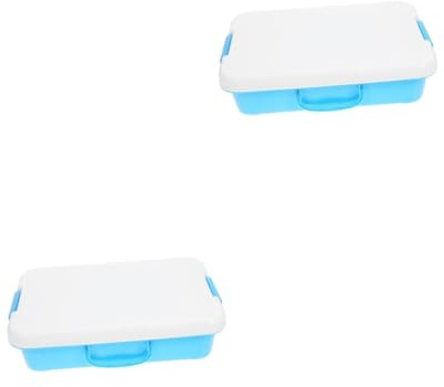 Hemobllo 2 Pièces Boîte de Rangement Bac à Sable Portable avec Couvercle pour Garçon Fille Bac de Jeu Portable pour Garçon Fille Multifonctionnel pour Chambre et Aire de Jeu