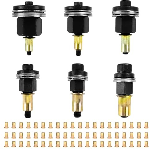 Set di 6 rivetti per rivetti M3, M4, M5, M6, M8, M10, rivettatrice manuale con 60 dadi per rivetti