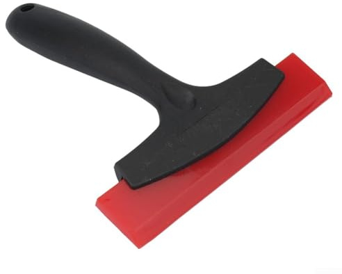 FABULETTA Silicone Grout Scraper and Tile Gap Filling Tool with ABS Handle for Kitchen Bathroom Caulking Joint Finishing and Sealant Smoothing, Black and Red