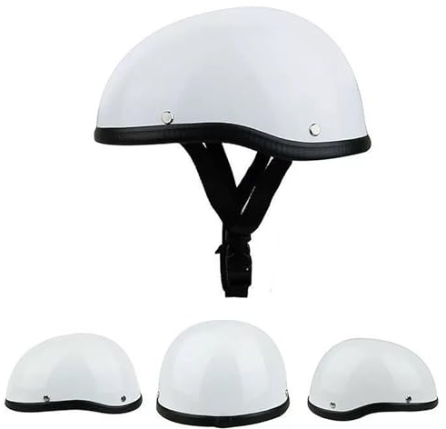 Casco Da Motociclista A Mezza Calotta, Casco Da Motociclista A Mezza Calotta Con Berretto Da Baseball Vintage, Casco Da Scooter, Ciclomotore, Cruiser Per Uomini E Donne Adulti 2,(56-62CM)