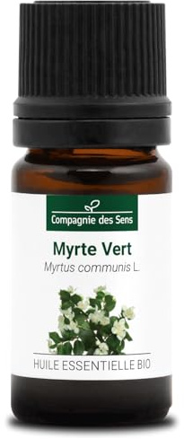 MIRTO VERDE - 5 mL - Aceite Esencial Orgánico de Calidad Superior - 100% Puro, Natural, Quimiotipado y Certificado AB