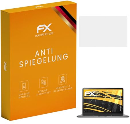 atFoliX Displayfolie kompatibel mit Asus ZenBook Flip S UX370UA Schutzfolie, entspiegelnde und stoßdämpfende FX Folie (2X)