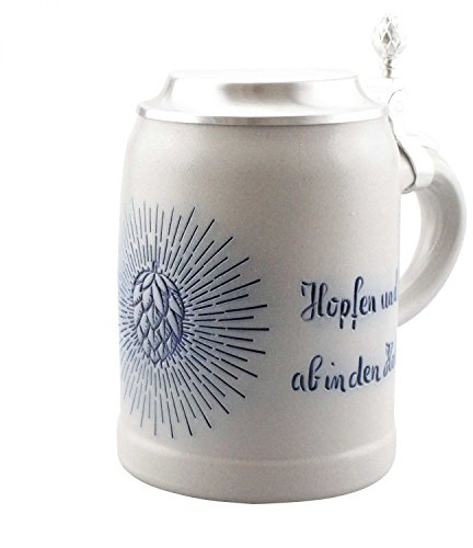 Bavariashop | PREMIUM Bierkrug Holy Hopfen | Bierkrug personalisiert mit Gravur | Bier Krug mit Name | 0,5 Liter