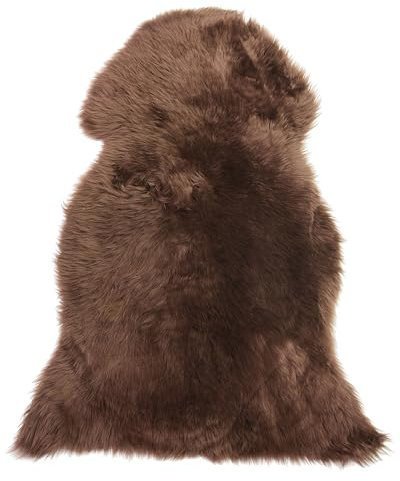 Beliani Pelle di pecora in colore marrone scuro Uluru