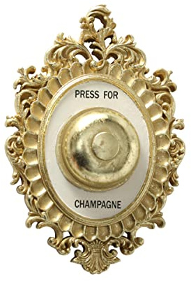 Wand-Objekt Glocke Champagne gold Kunstharz H23cm | Kunstharz