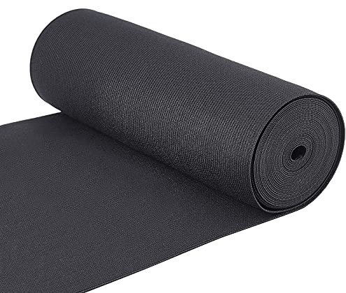 BENECREAT 20cmx4m Noir Élastique Bracelet Extensible Plat Bande de Tissu pour la Couture et Le Bricolage