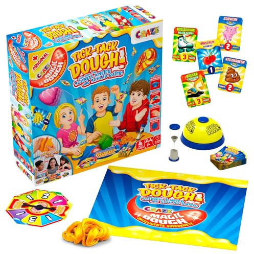Craze Magic Tick Tack Dough, Intelligente Knete Set, Knetmasse, Brettspiele für Kinder, Gesellschaftsspiele Familie Spaß-Garantie, Spiel für Erwachsene und Kleine ab 6 Jahren 35030